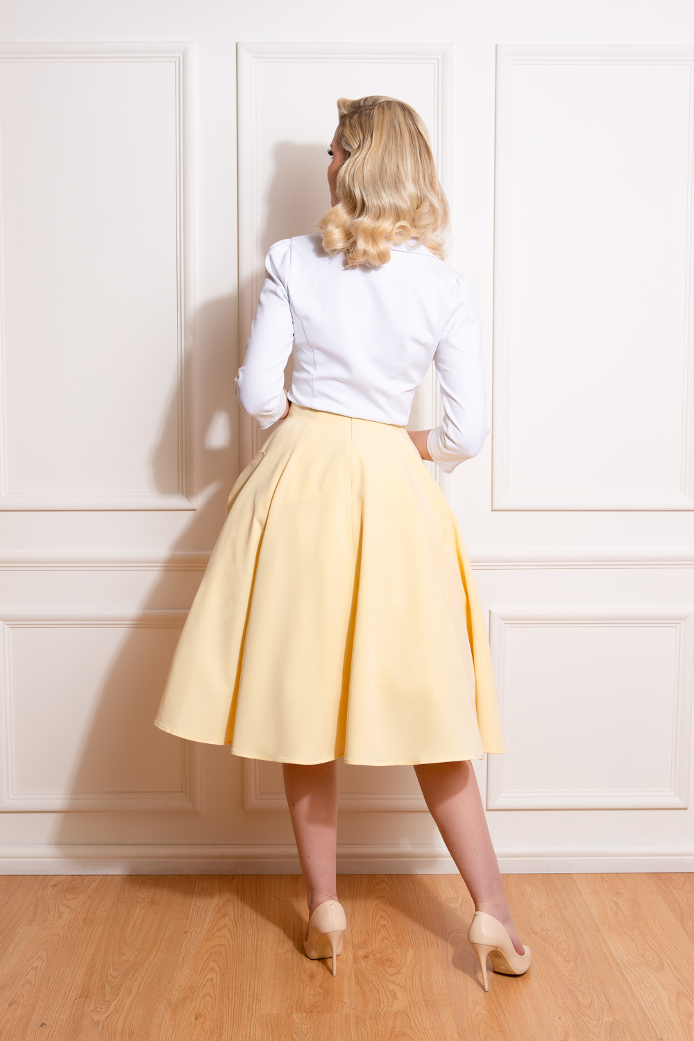 Julie Yellow Swing Skirt